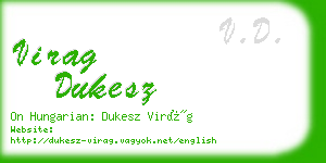 virag dukesz business card